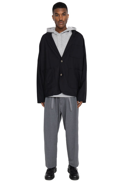 Baggy Trousers Twill Grey