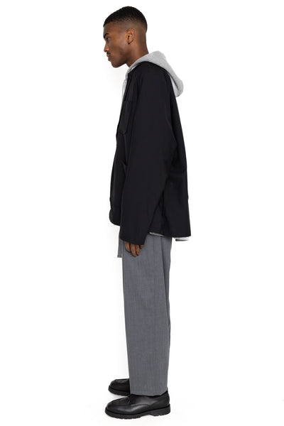 Baggy Trousers Twill Grey