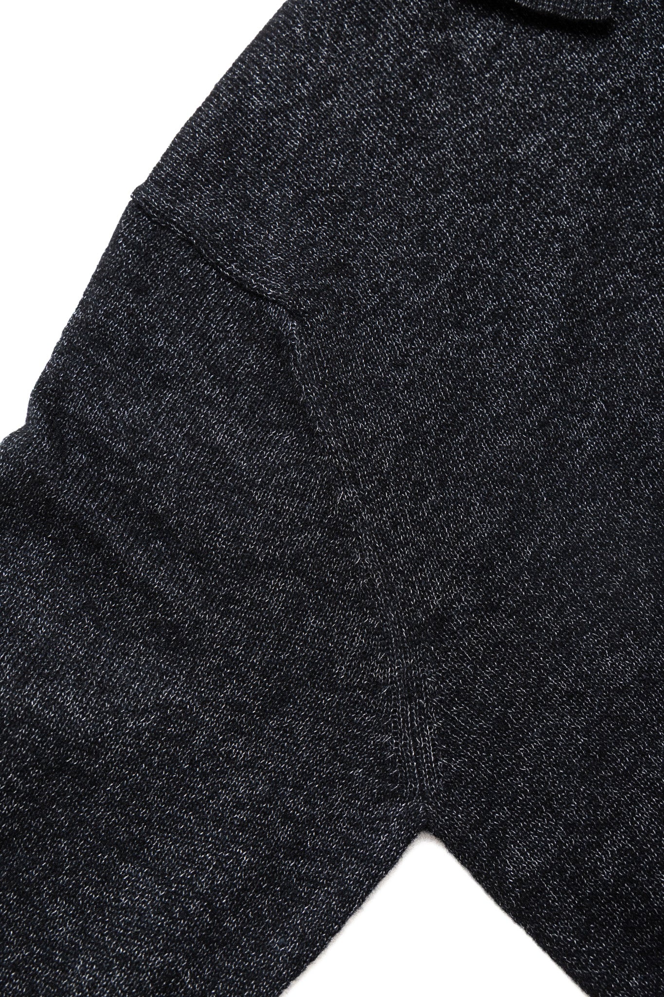 Knit Polo 9G Wool Silk Shaggy Yarn - Black