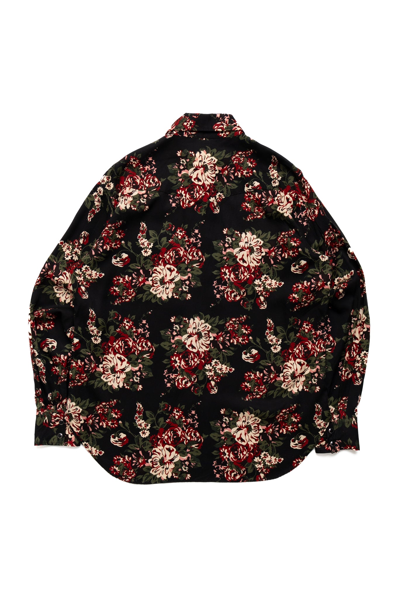 Rayon Twill NADESHIKO-Champetre Husky Western Shirt - Black
