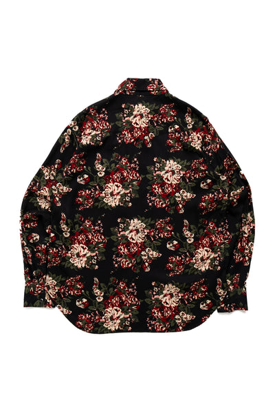 Rayon Twill NADESHIKO-Champetre Husky Western Shirt - Black