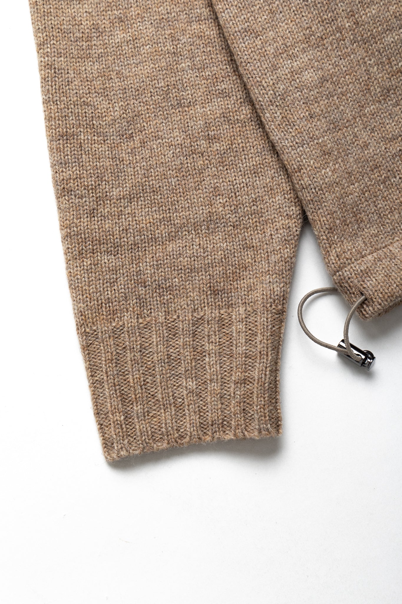 5G Shetland Wool Half ZIP Anorak - Beige