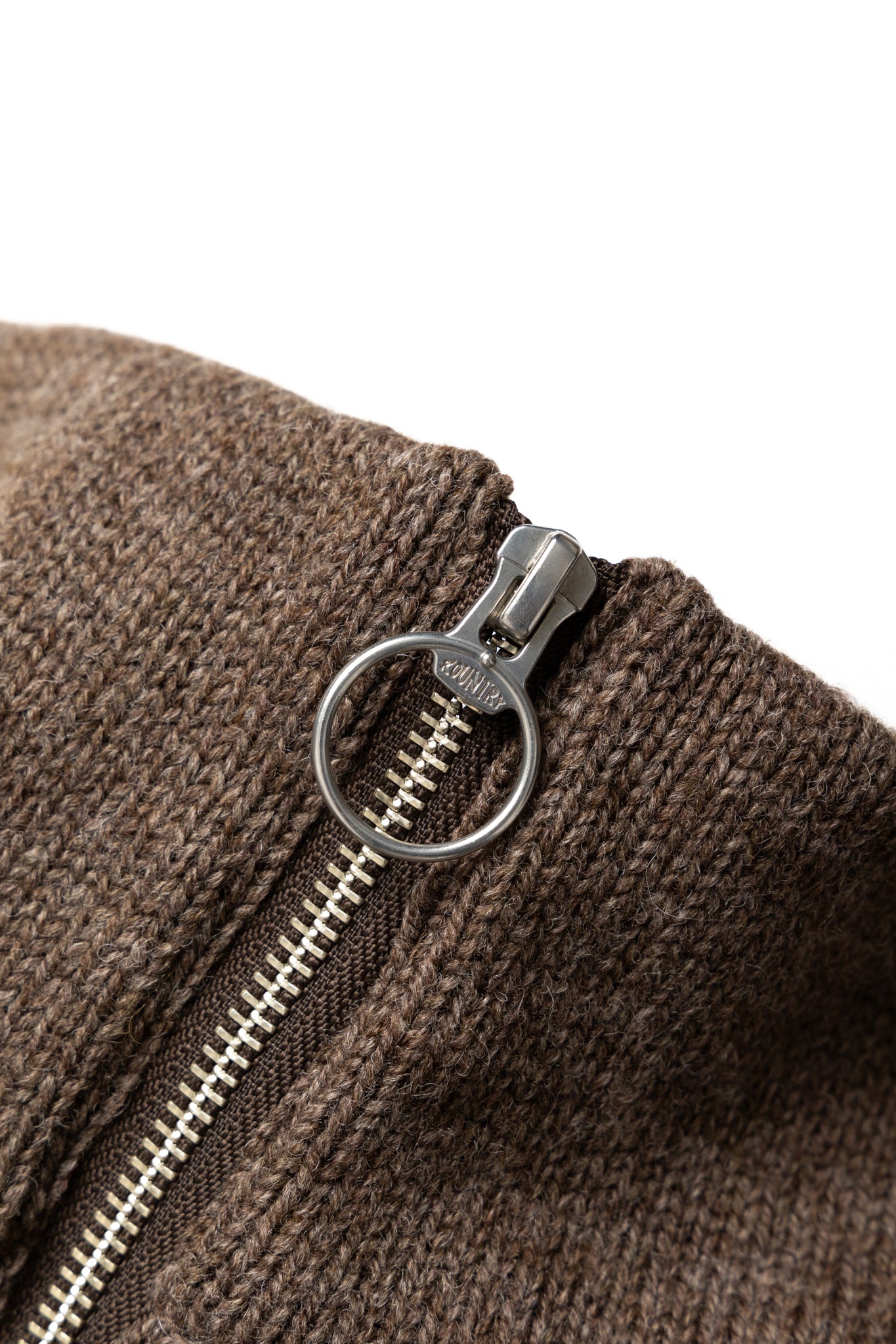 5G Shetland Wool Half ZIP Anorak - Mocha