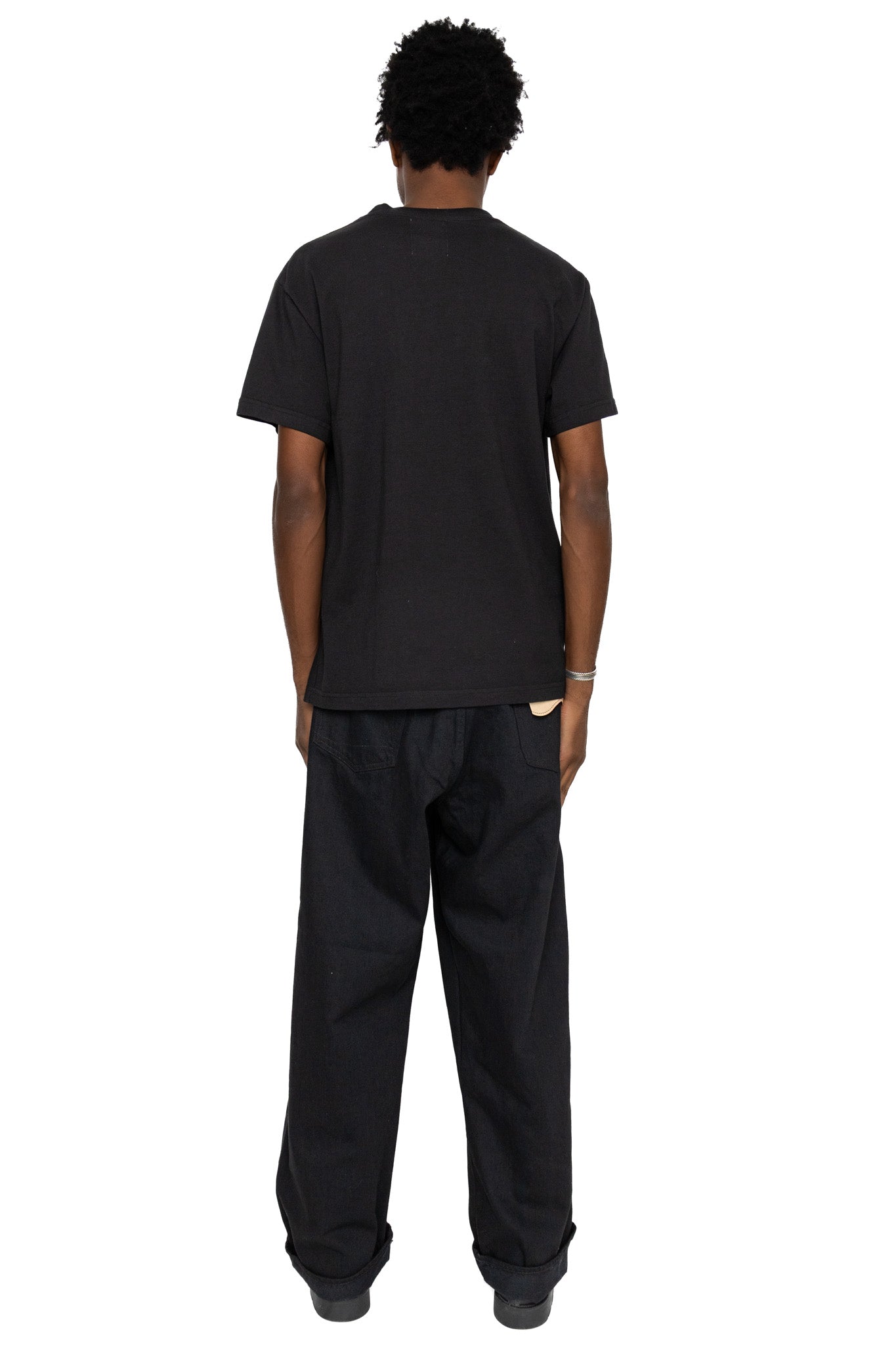 Super Dad Jeans Black Selvedge Denim - One Wash (Blue in Green Exclusive)