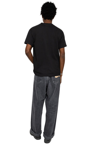 Super Dad Jeans Black Selvedge Denim - Stone Wash (Blue in Green Exclusive)