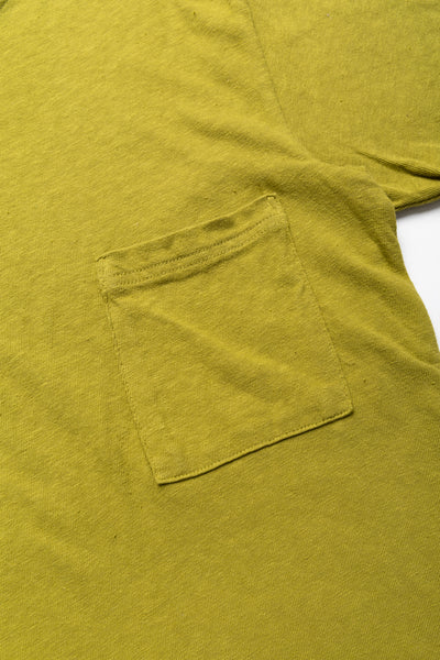 Gauze Jersey Pocket T - Yellow Green