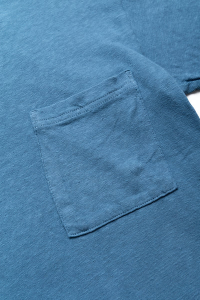 Gauze Jersey Pocket T - Light Blue