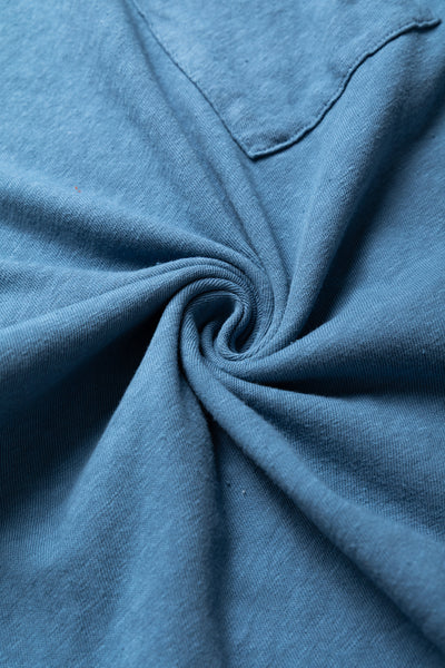 Gauze Jersey Pocket T - Light Blue