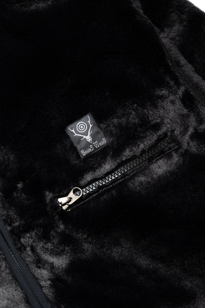 Piping Jacket Micro Fur - Black