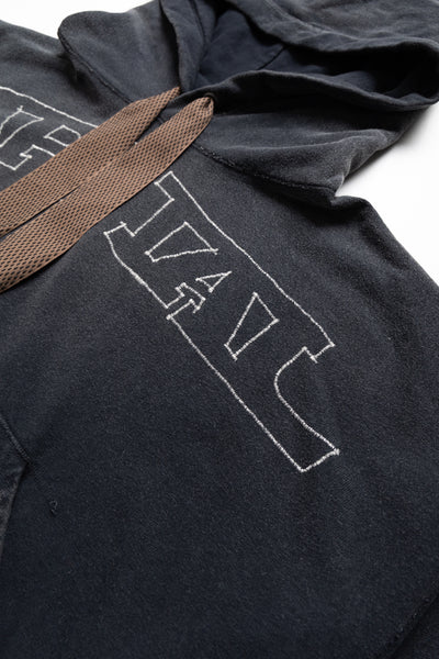 SWT Knit DEVIL Hoodie (KAPITAL Embroidery) - Black