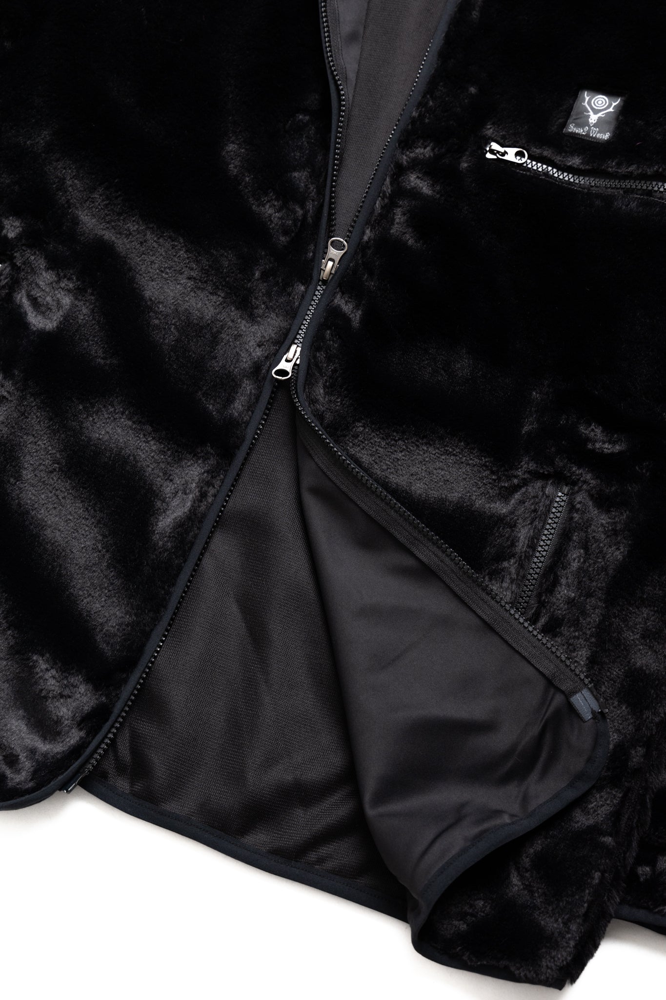 Piping Jacket Micro Fur - Black