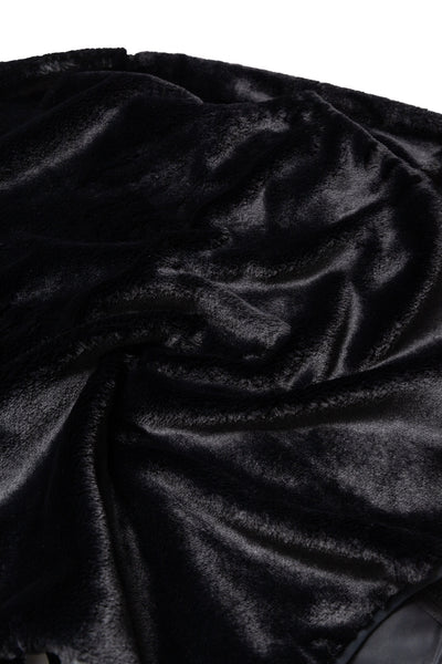 Piping Jacket Micro Fur - Black