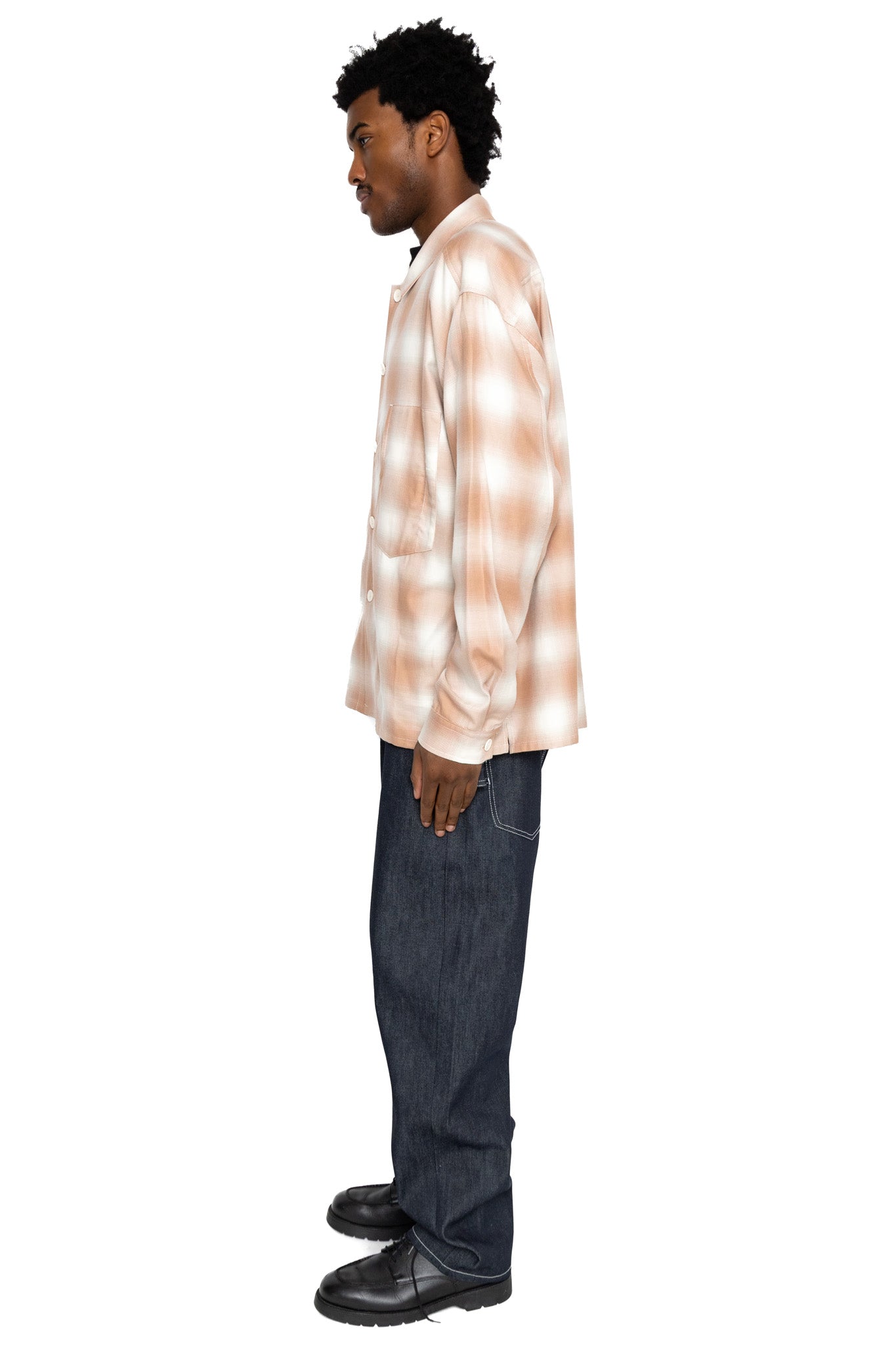 Task Shirt/Jacket - Pink/Sand Plaid