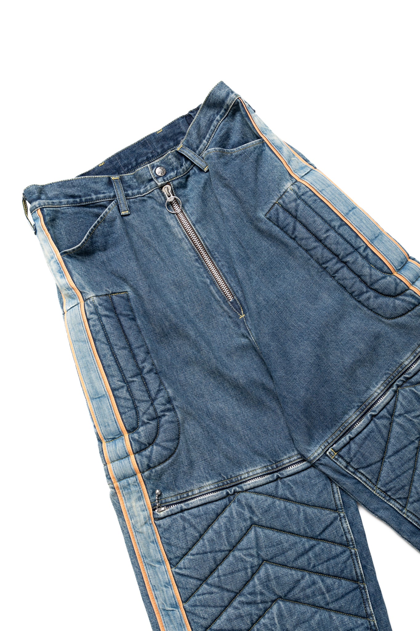 14oz Denim KOUNTRY Motocross Pants "TODOTERRENO" - Faded Indigo