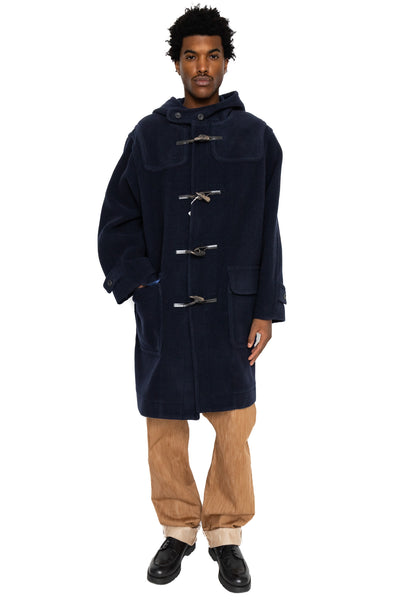 Duffle Coat Herringbone - Navy