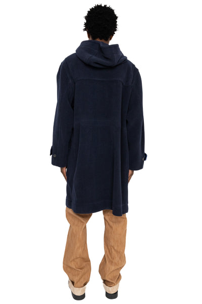 Duffle Coat Herringbone - Navy