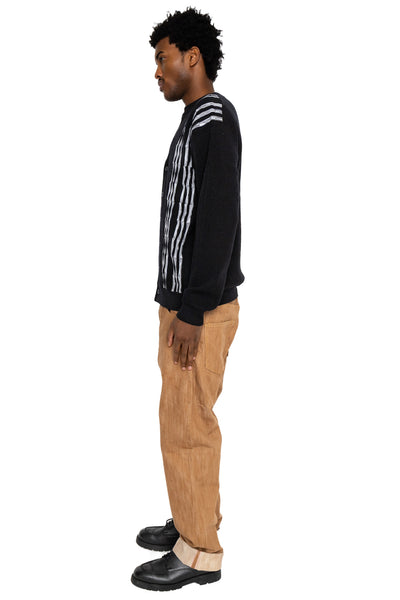 Cardigan Bone Stripe 14G - Black