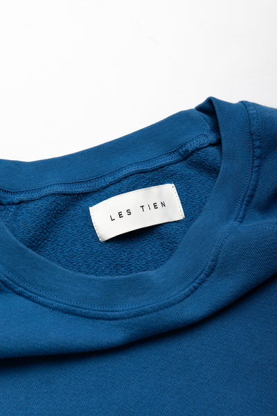 Crew Nack Raglan French Terry - Washed Cobalt