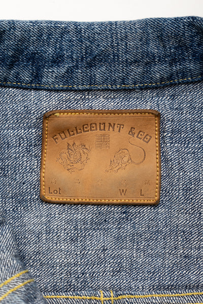 2107TSRHW-BIG Denim Jacket With T-Back Super Rough - Blue in Green Exclusive