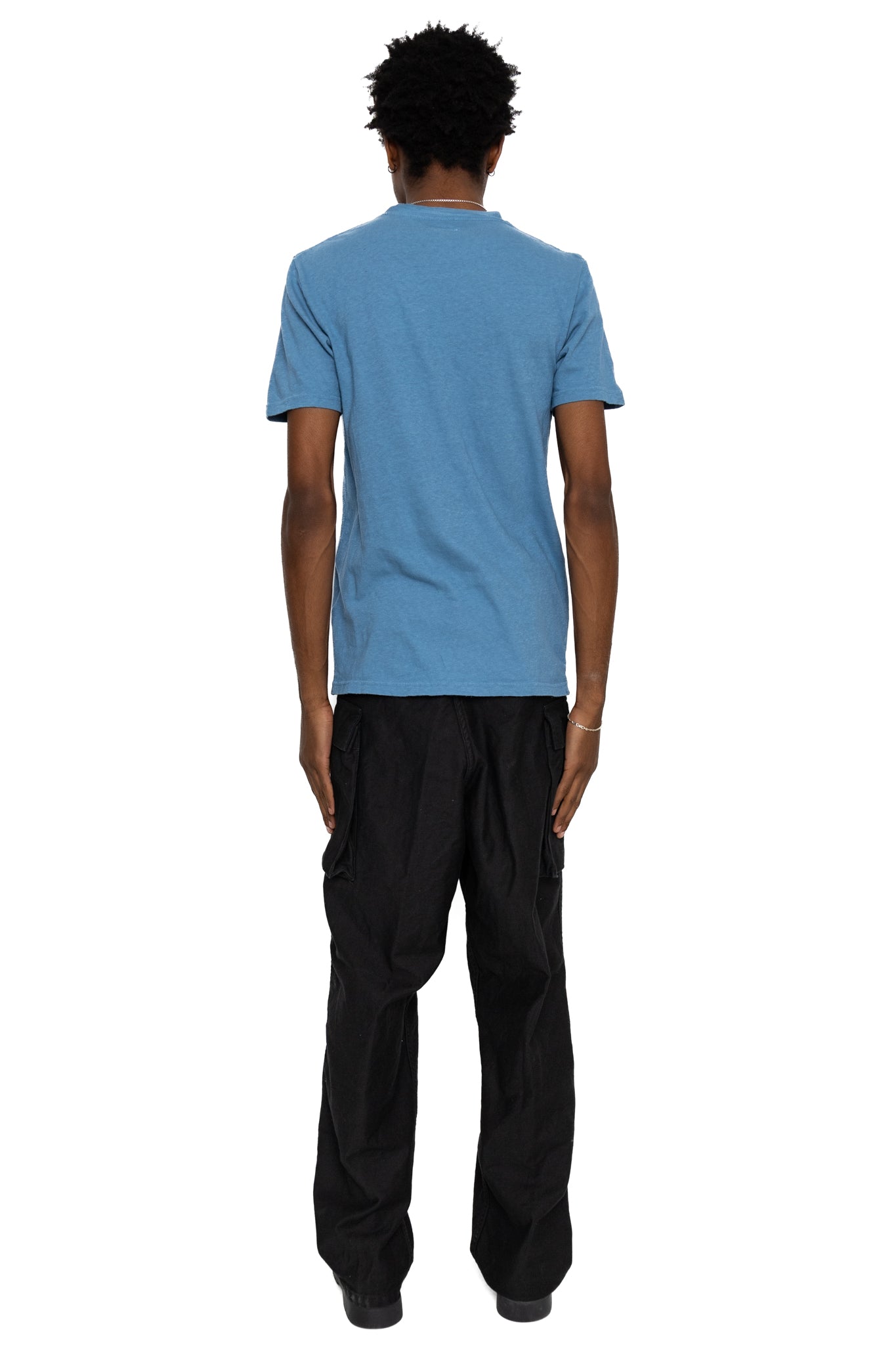 Gauze Jersey Pocket T - Light Blue