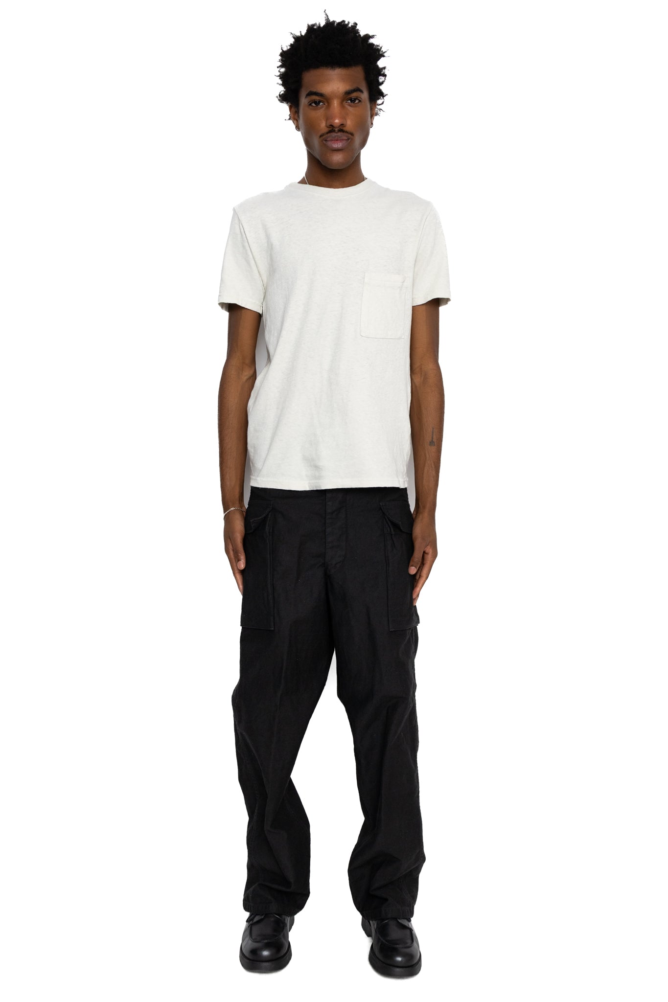 Gauze Jersey Pocket T - Ivory