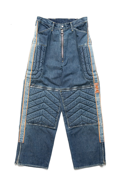 14oz Denim KOUNTRY Motocross Pants "TODOTERRENO" - Faded Indigo