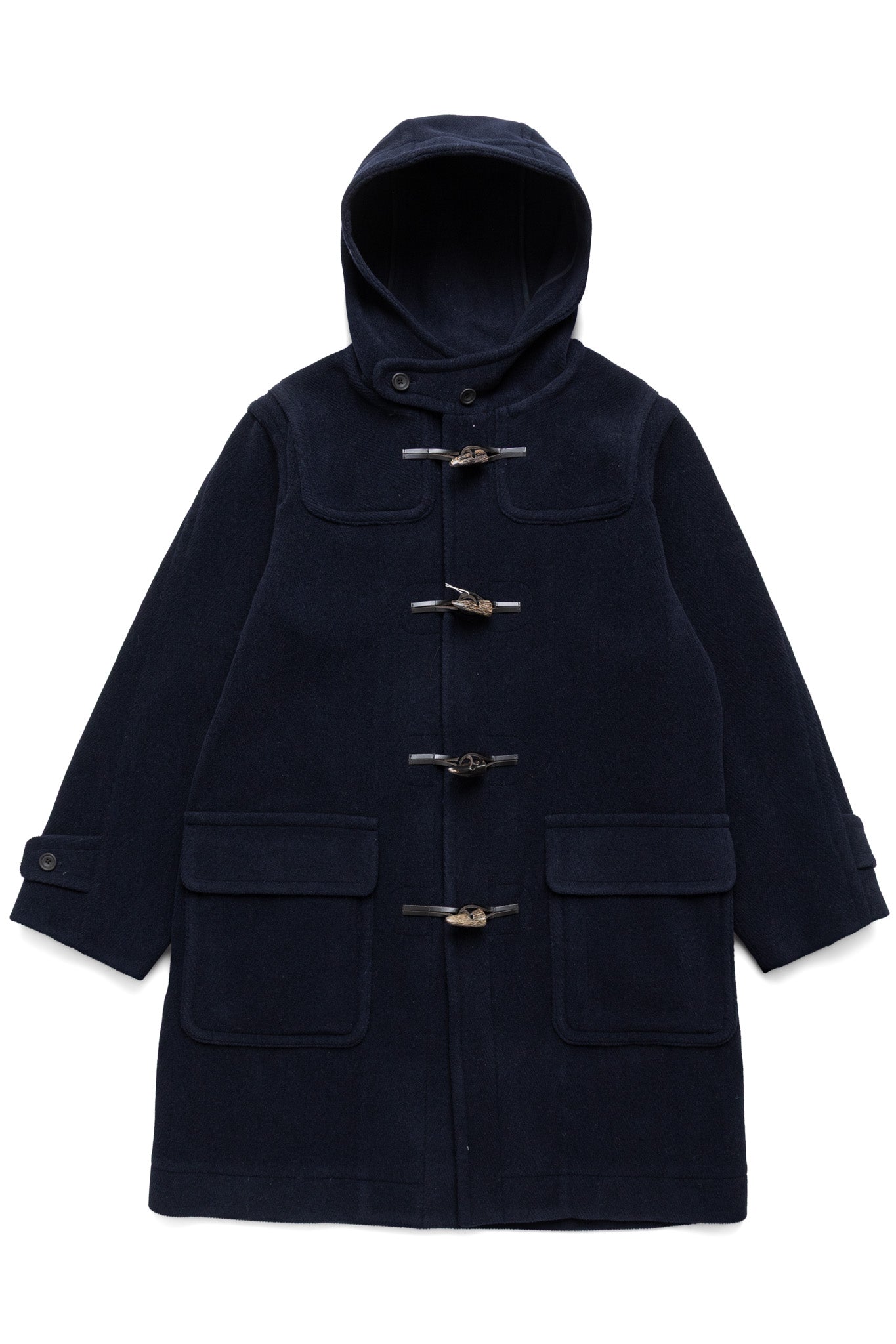 Duffle Coat Herringbone - Navy