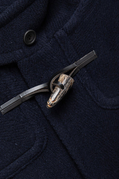 Duffle Coat Herringbone - Navy