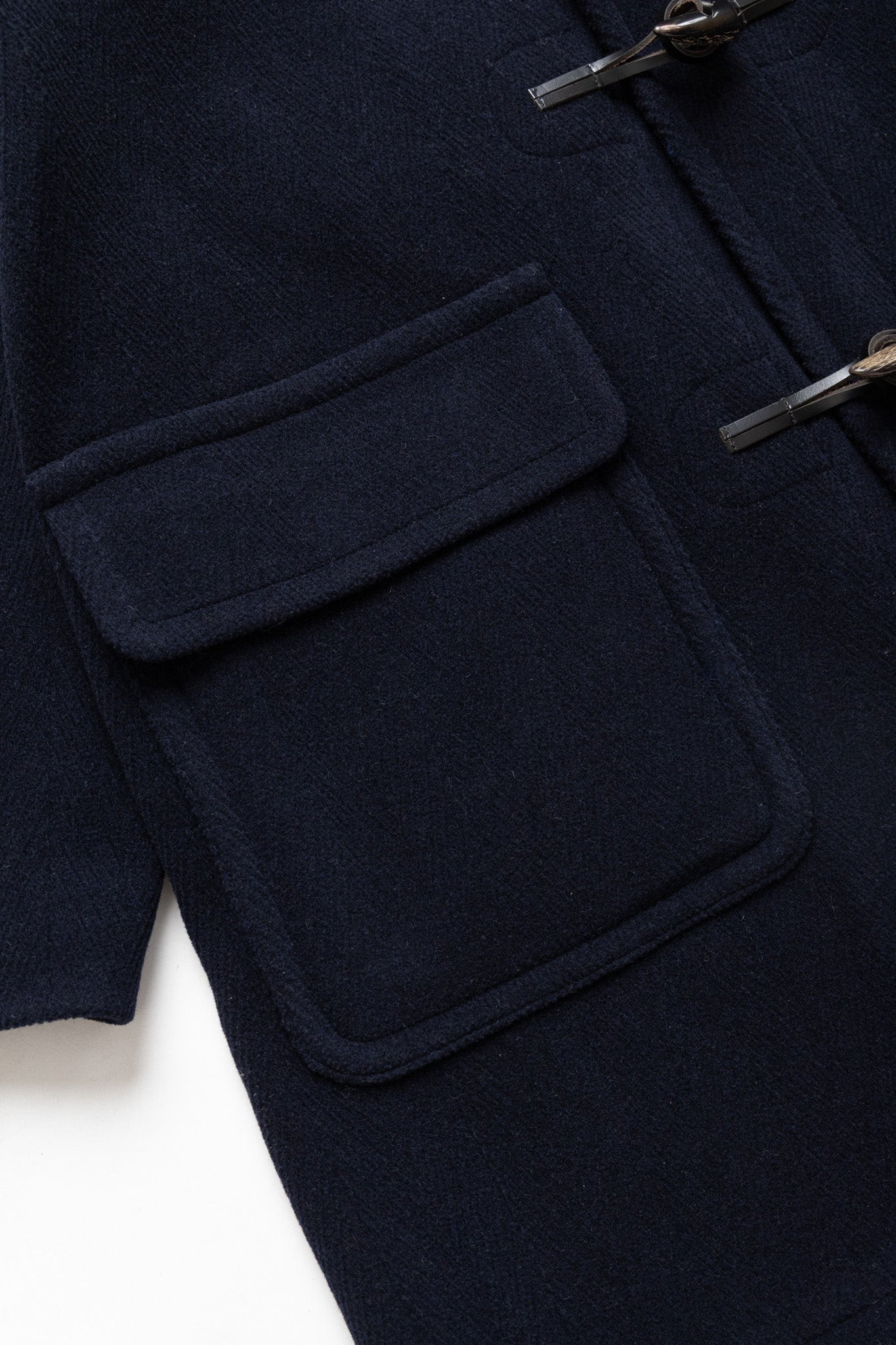 Duffle Coat Herringbone - Navy