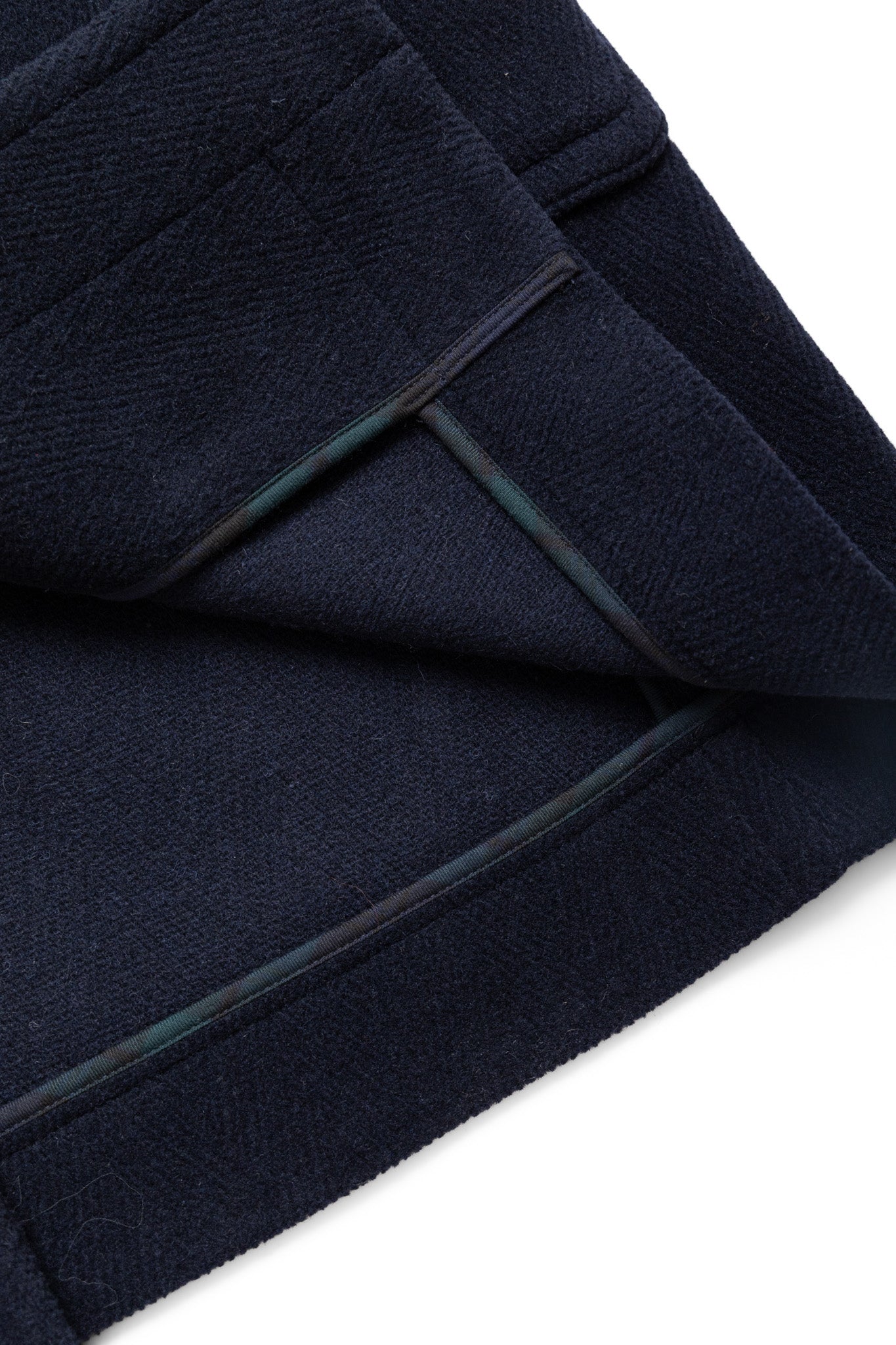 Duffle Coat Herringbone - Navy