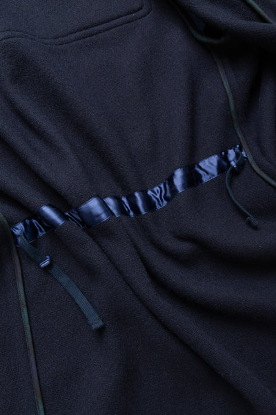 Duffle Coat Herringbone - Navy