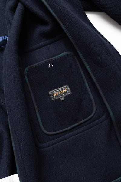 Duffle Coat Herringbone - Navy