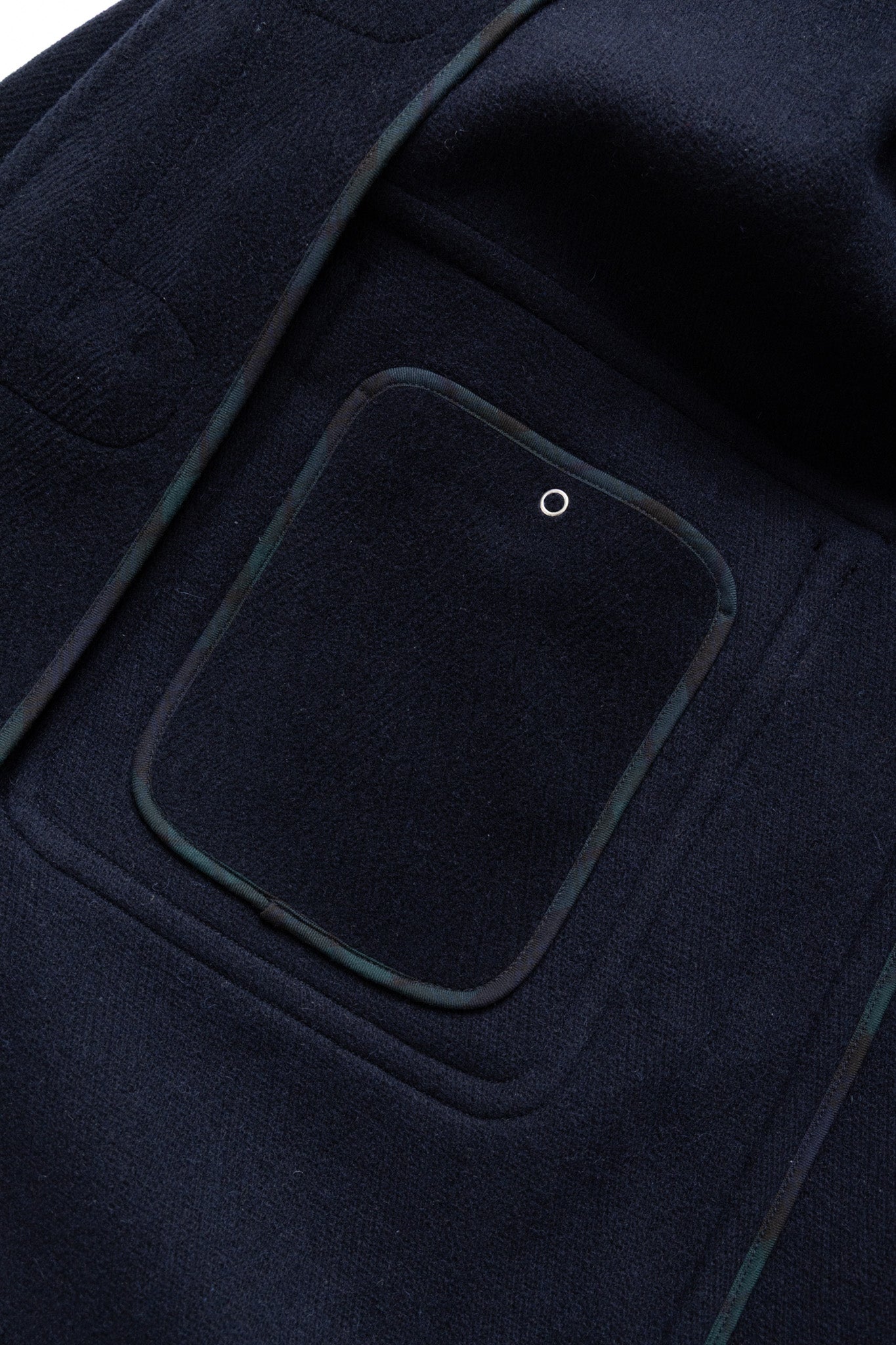 Duffle Coat Herringbone - Navy