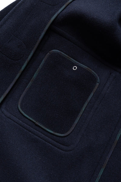 Duffle Coat Herringbone - Navy