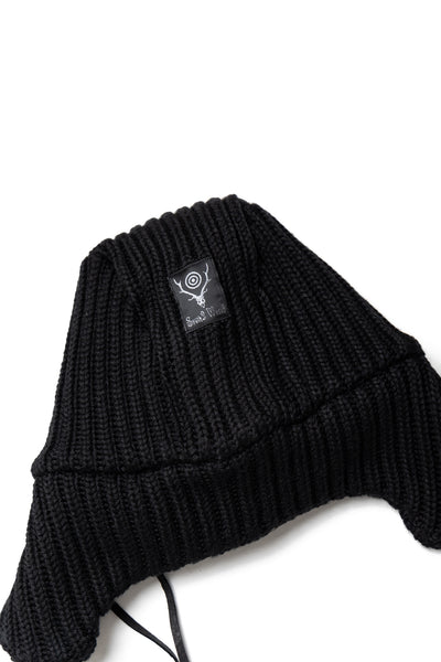 Bomber Cap W/A Knit - Black