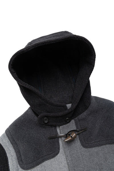 Duffle Coat Herringbone Panel - Grey Tone