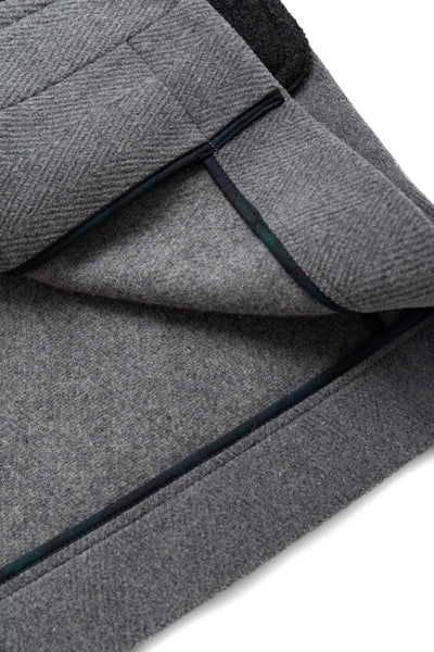 Duffle Coat Herringbone Panel - Grey Tone