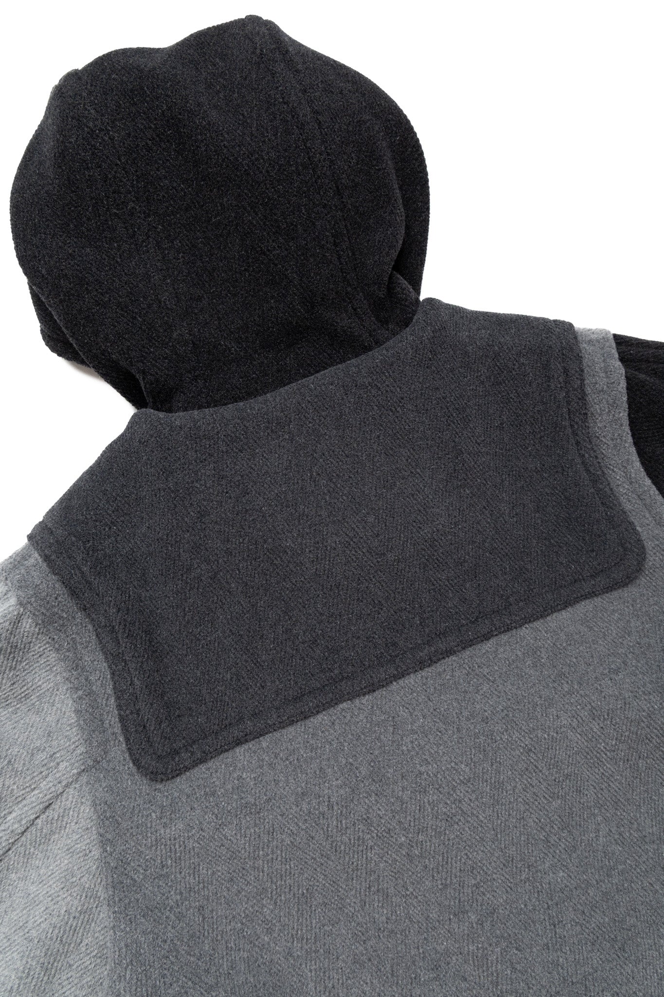 Duffle Coat Herringbone Panel - Grey Tone