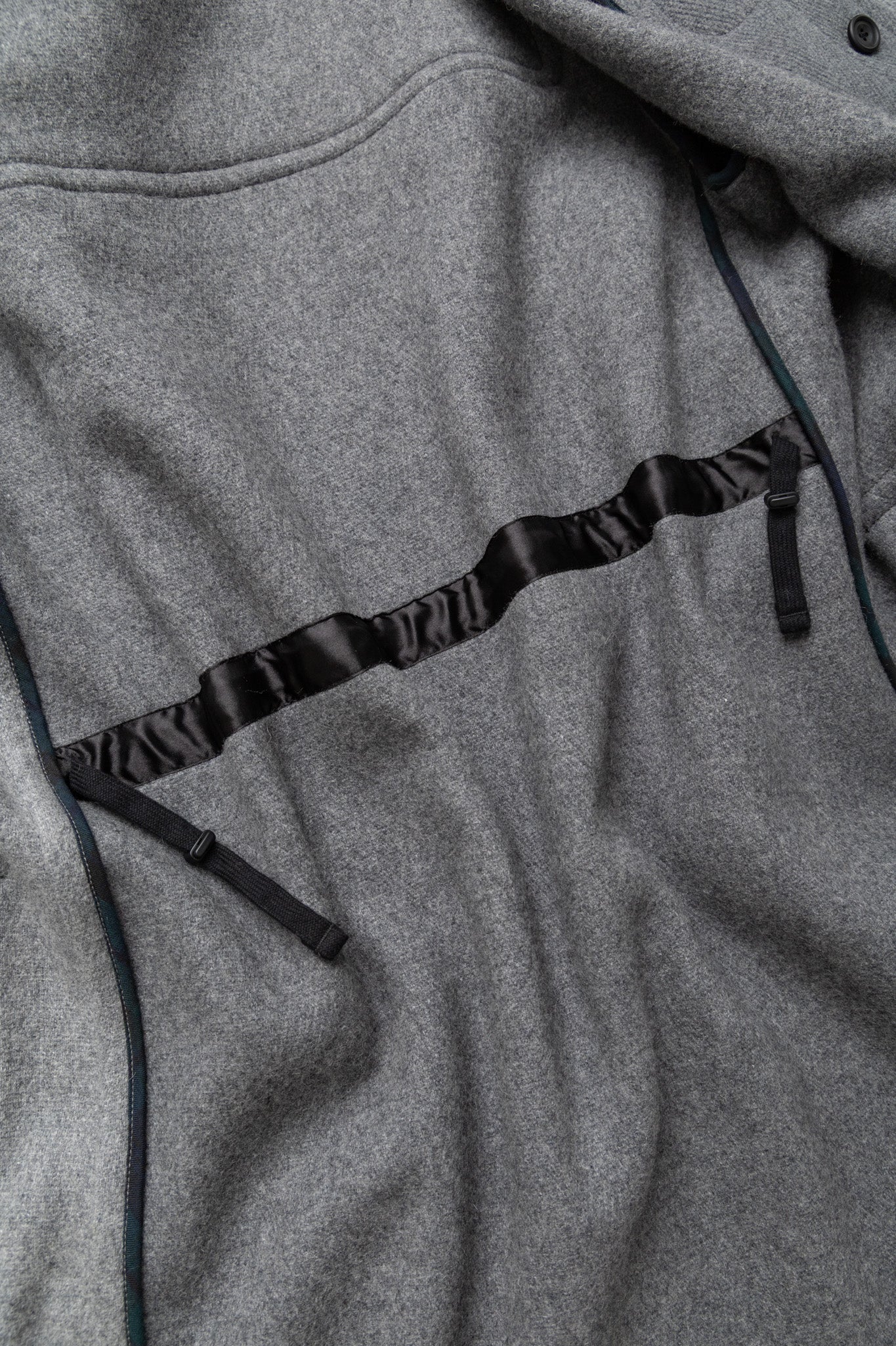 Duffle Coat Herringbone Panel - Grey Tone