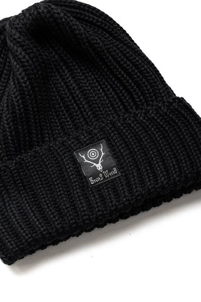 Watch Cap W/A Knit - Black