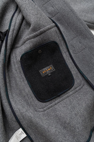 Duffle Coat Herringbone Panel - Grey Tone