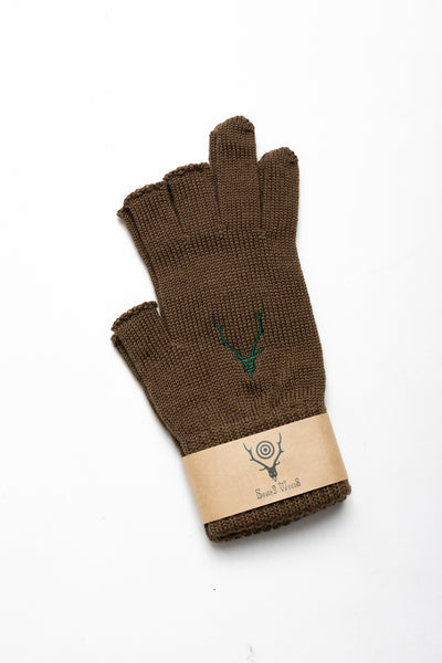 Glove W/A Knit - Mocha