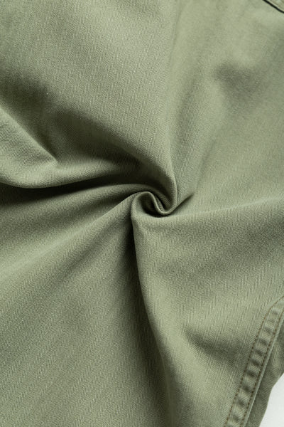 Herringbone Twill Summer Fatigue Pants - Green