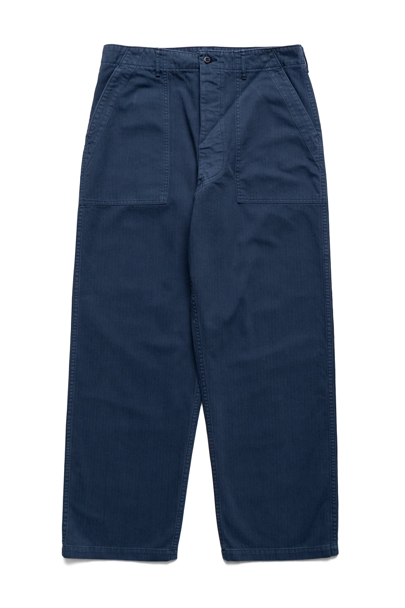 Herringbone Twill Summer Fatigue Pants - Navy