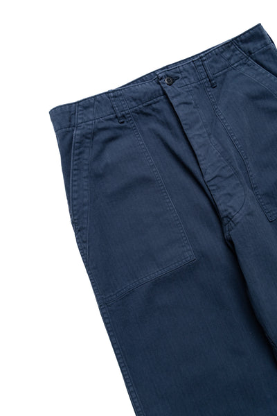 Herringbone Twill Summer Fatigue Pants - Navy
