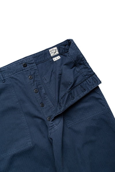 Herringbone Twill Summer Fatigue Pants - Navy
