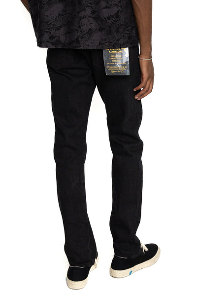 D1864 Kyoto Black Dyeing Jeans Relax Tapered