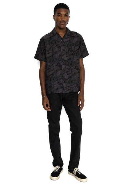Kyoto Black Dyeing One Hundred Pigs Aloha Shirt
