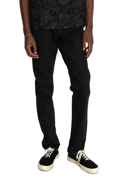 D1864 Kyoto Black Dyeing Jeans Relax Tapered