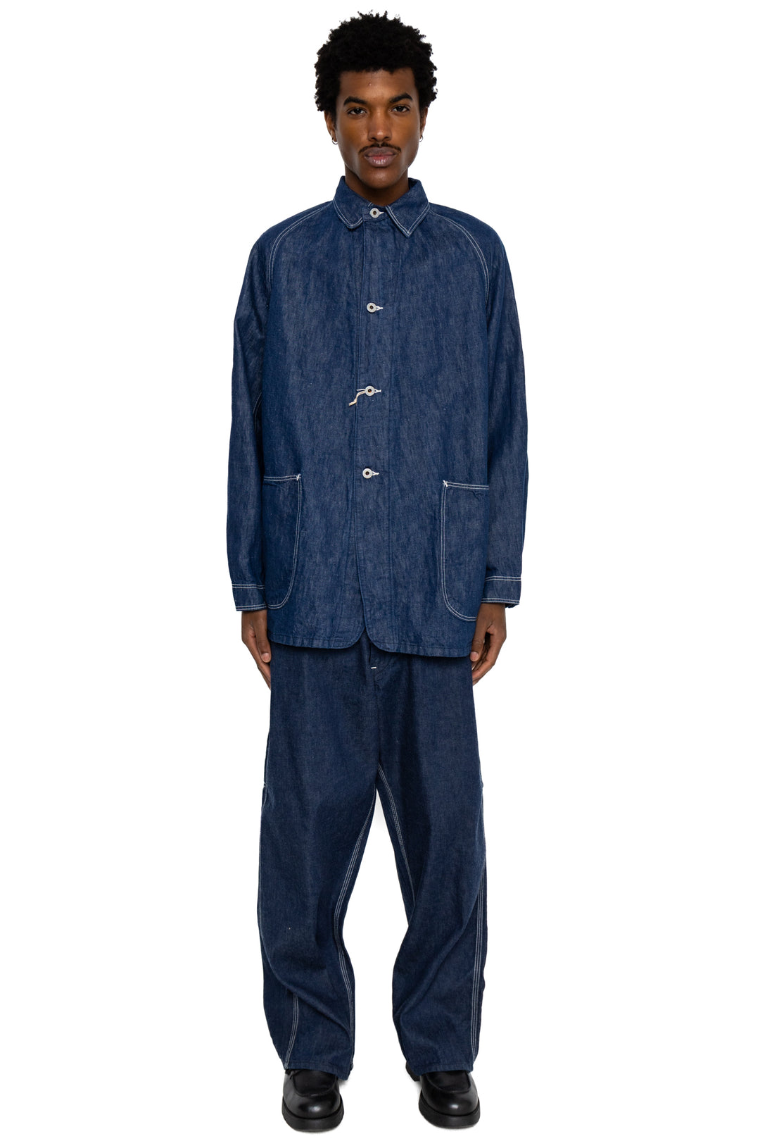 Orslow Wide Fit 30's Painter Pants Denim - One Wash – BLUE IN